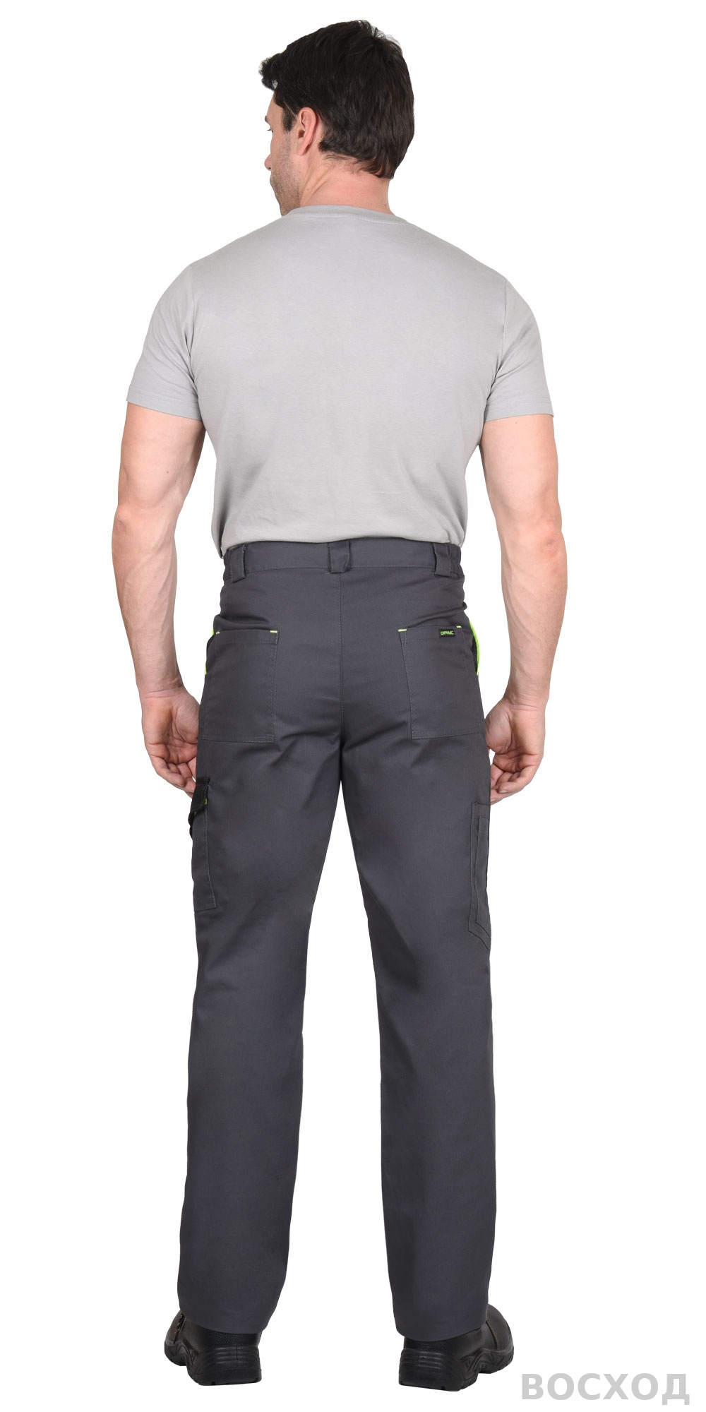 Брюки СИРИУС-ХОВАРД т. с черным, лимонная отделка