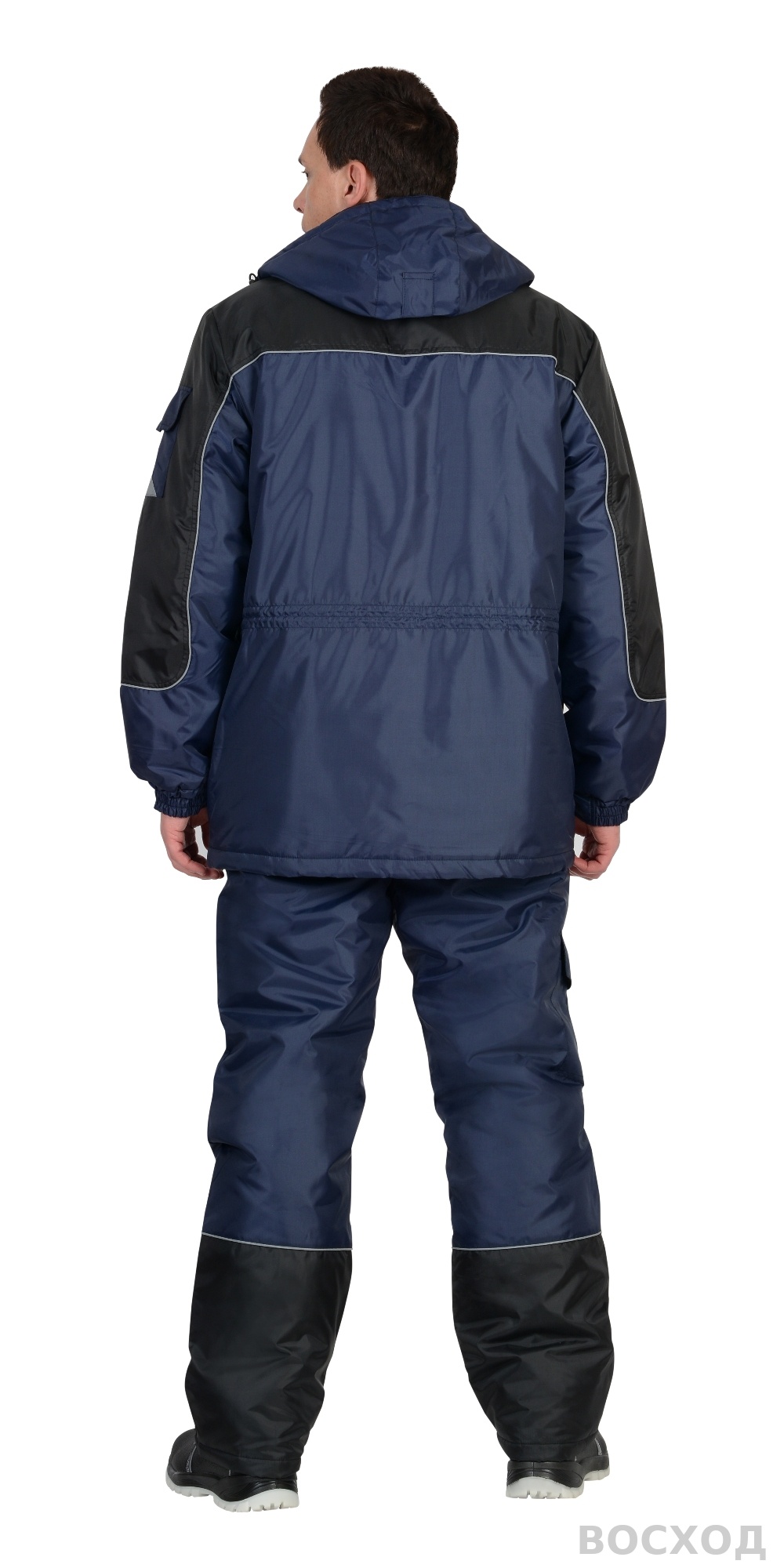 Костюм СИРИУС-ФОТОН куртка, брюки тёмно- с черным и СОП (подкладка флис)