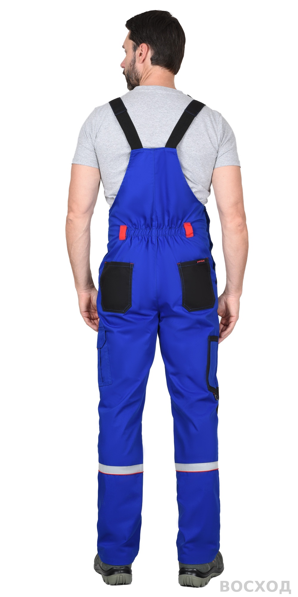 Костюм СИРИУС-СТАН куртка, п/к с красной и черной отделкой