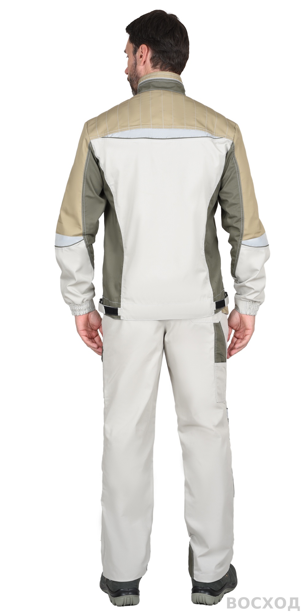 Куртка СИРИУС-КАСПИЙ молочная с оливой и песочным и СОП