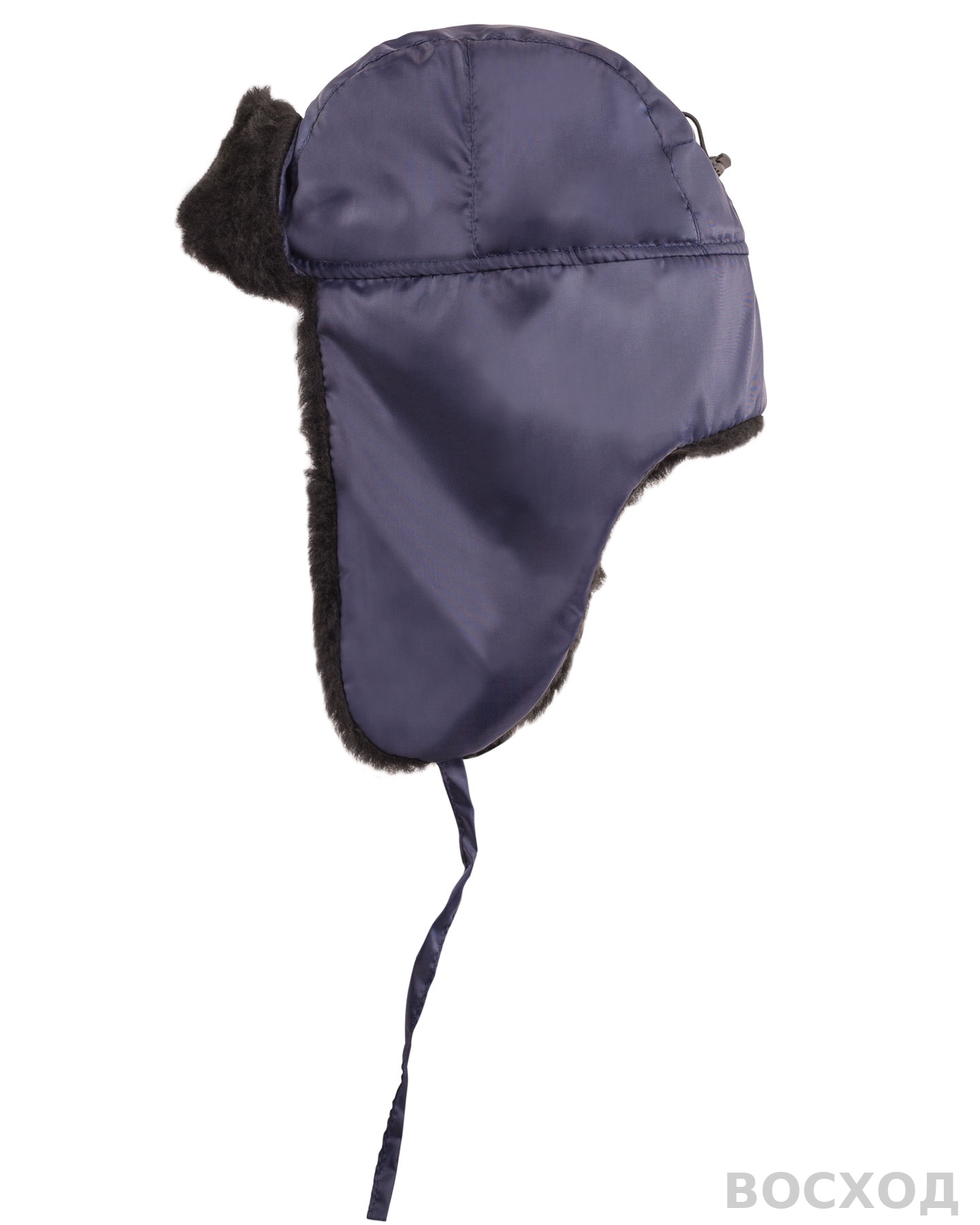 Шапка-ушанка СИРИУС-ЛЮКС синяя (тк. Оксфорд)