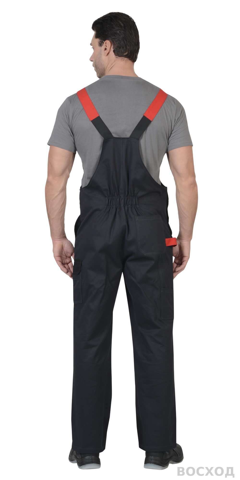 Костюм СИРИУС-ФАВОРИТ-МЕГА куртка, п/к, с черным и красным, СОП, 100% х/б, пл. 320 г/кв.м