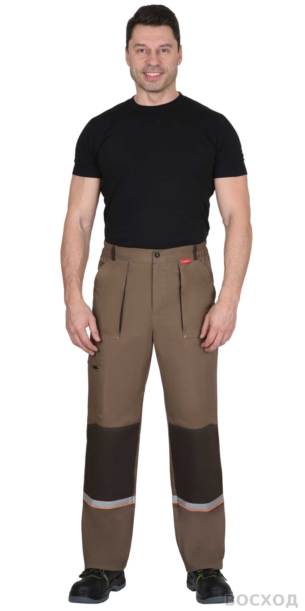 Костюм СИРИУС-РОДОС куртка, брюки, светло- с темно-коричневым