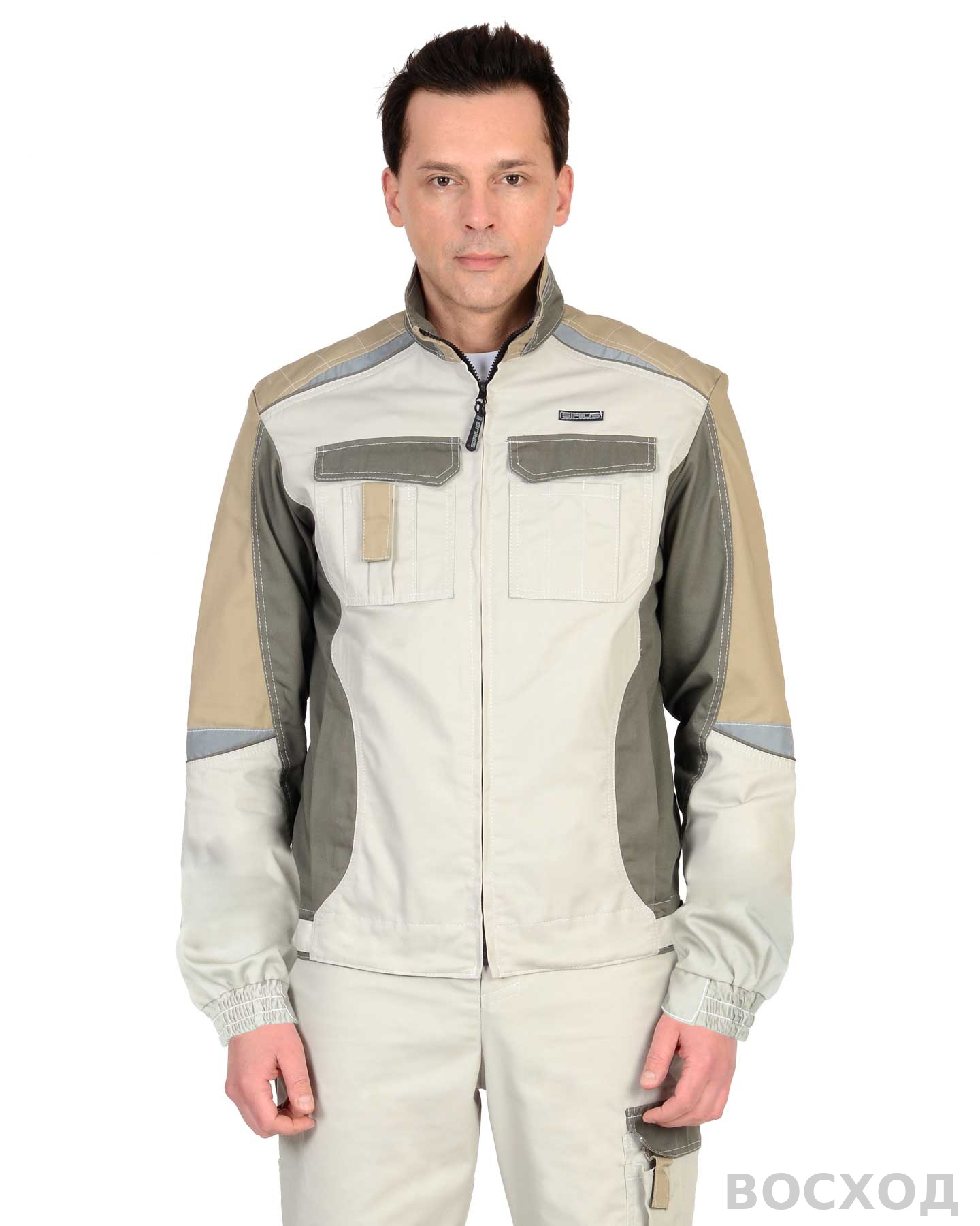 Костюм СИРИУС-КАСПИЙ куртка, п/к, с оливой, песочным и СОП