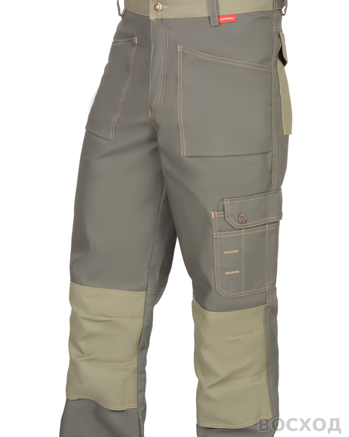 Брюки СИРИУС-ВЕСТ-ВОРК т. со св.оливковым пл. 275 г/кв.м