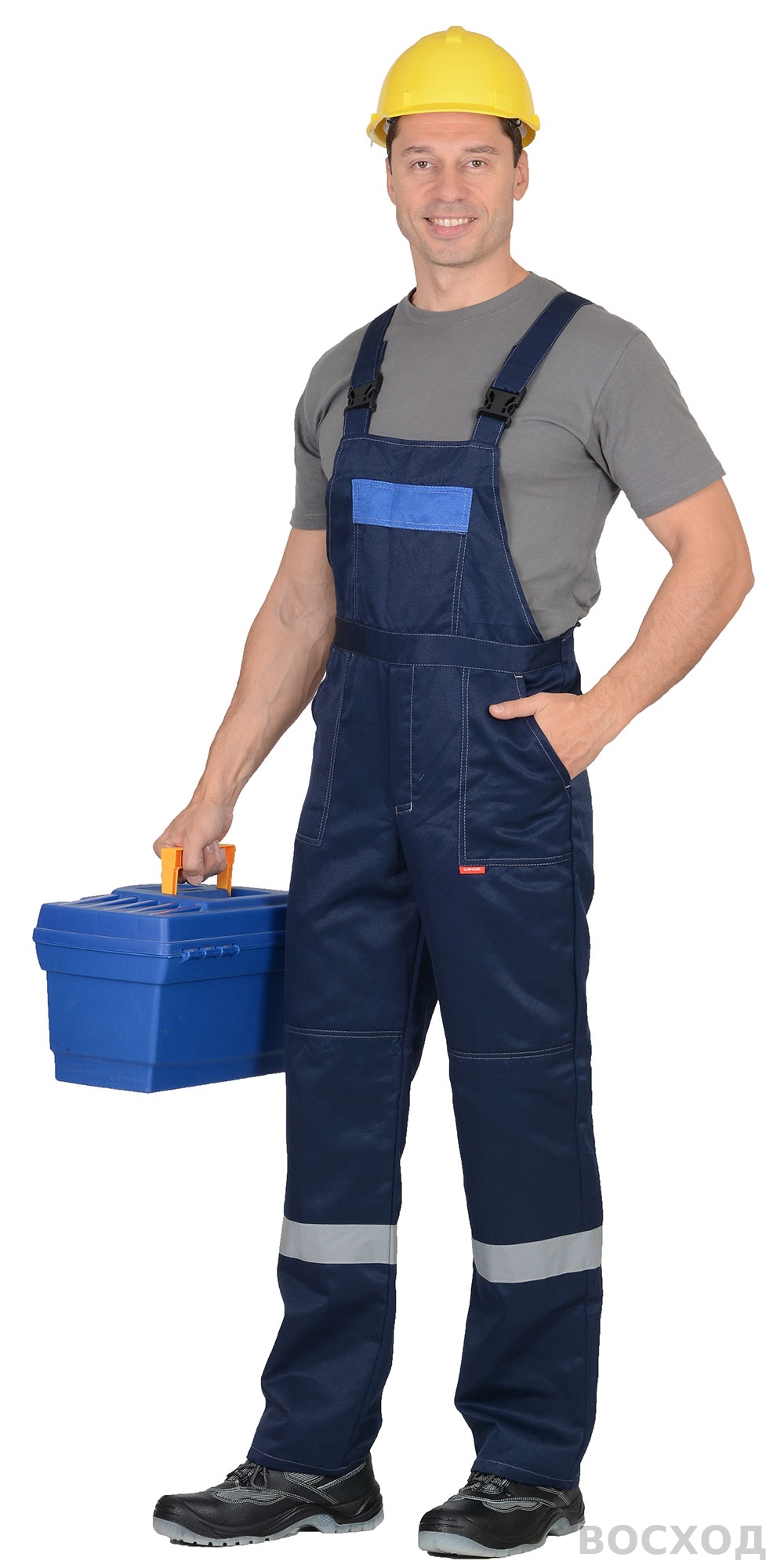 Костюм СИРИУС-ЛЕГИОНЕР куртка, п/к т. с васильковым СОП 50 мм