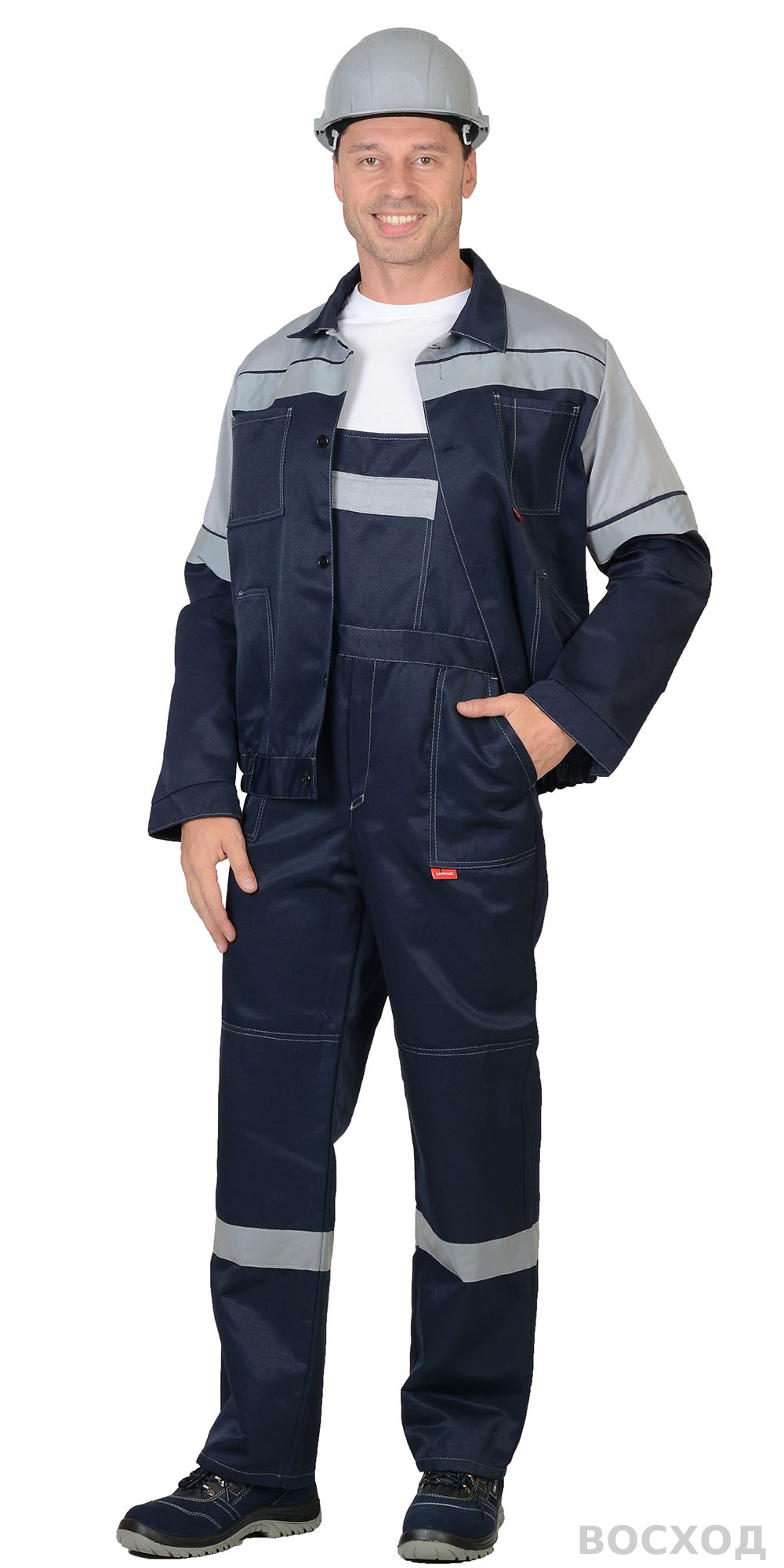 Костюм СИРИУС-ЛЕГИОНЕР куртка, п/к с серым СОП 50 мм