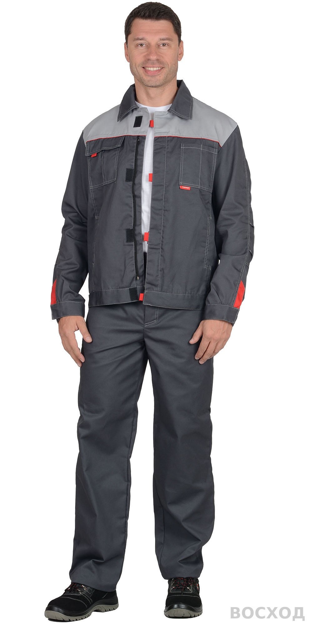 Костюм СИРИУС-ФАВОРИТ куртка, брюки т. со св.серым