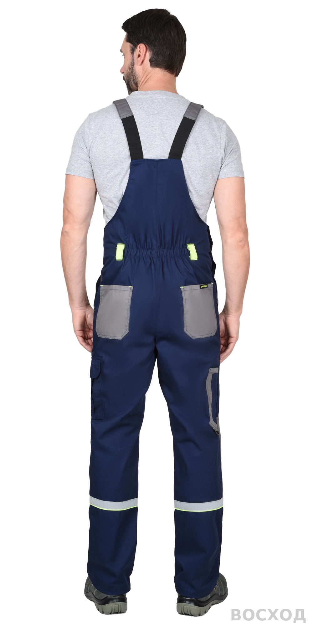 Костюм СИРИУС-СТАН куртка кор., п/к со ср.серым и лимонным