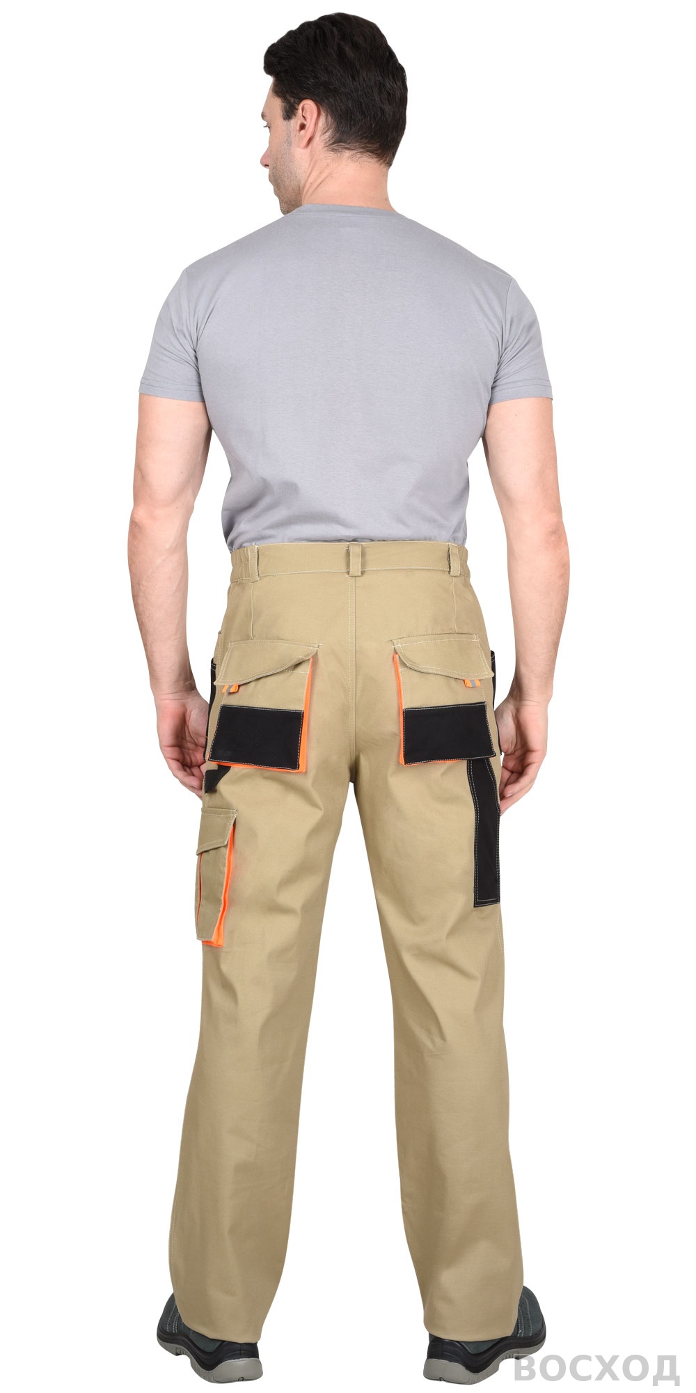 Брюки СИРИУС-МАНХЕТТЕН с оранж. и черным тк. мех. стрейч пл. 250г/кв.м