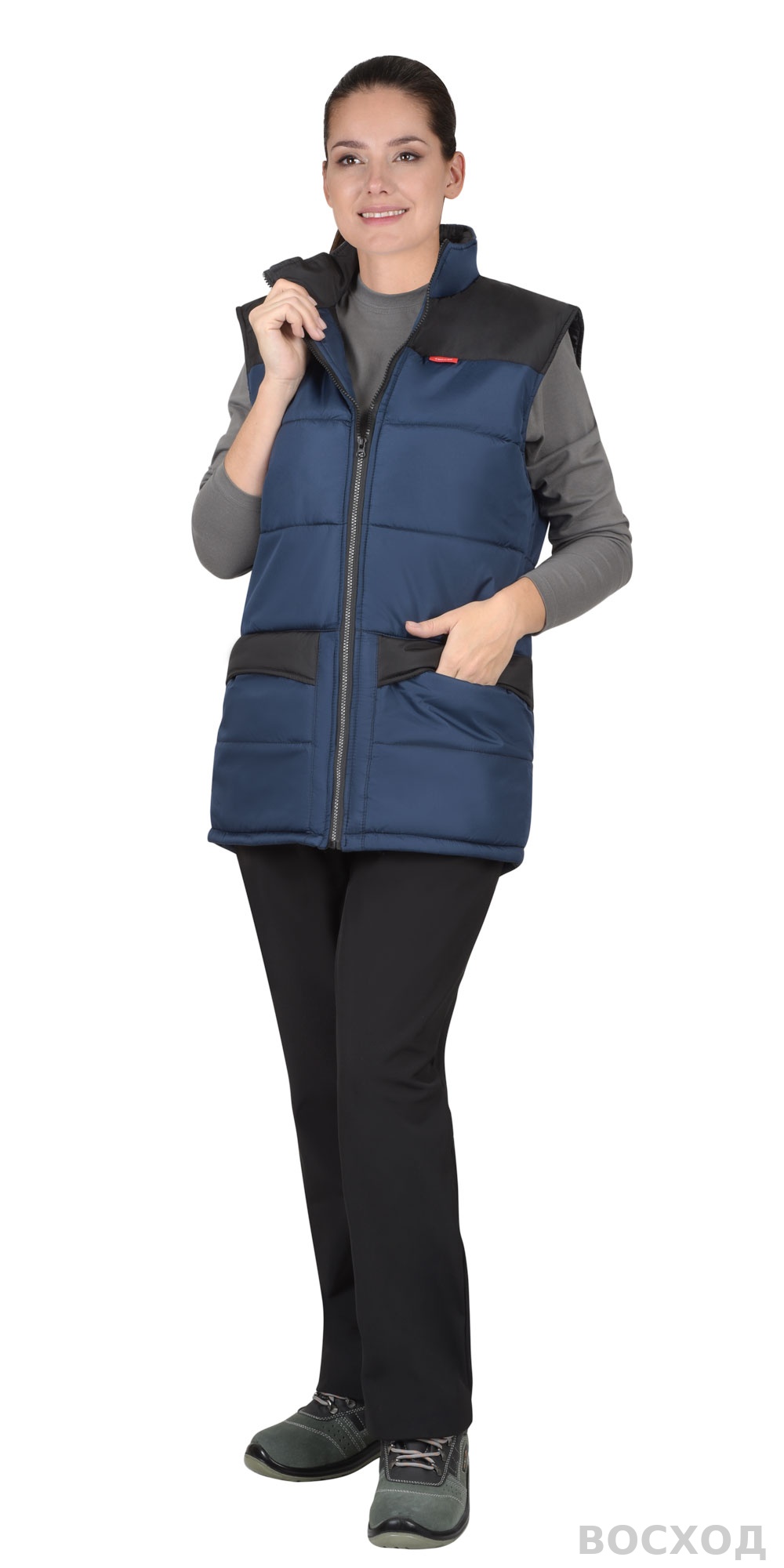 Жилет СИРИУС-ЕВРОНИКА утепленный с чёрным