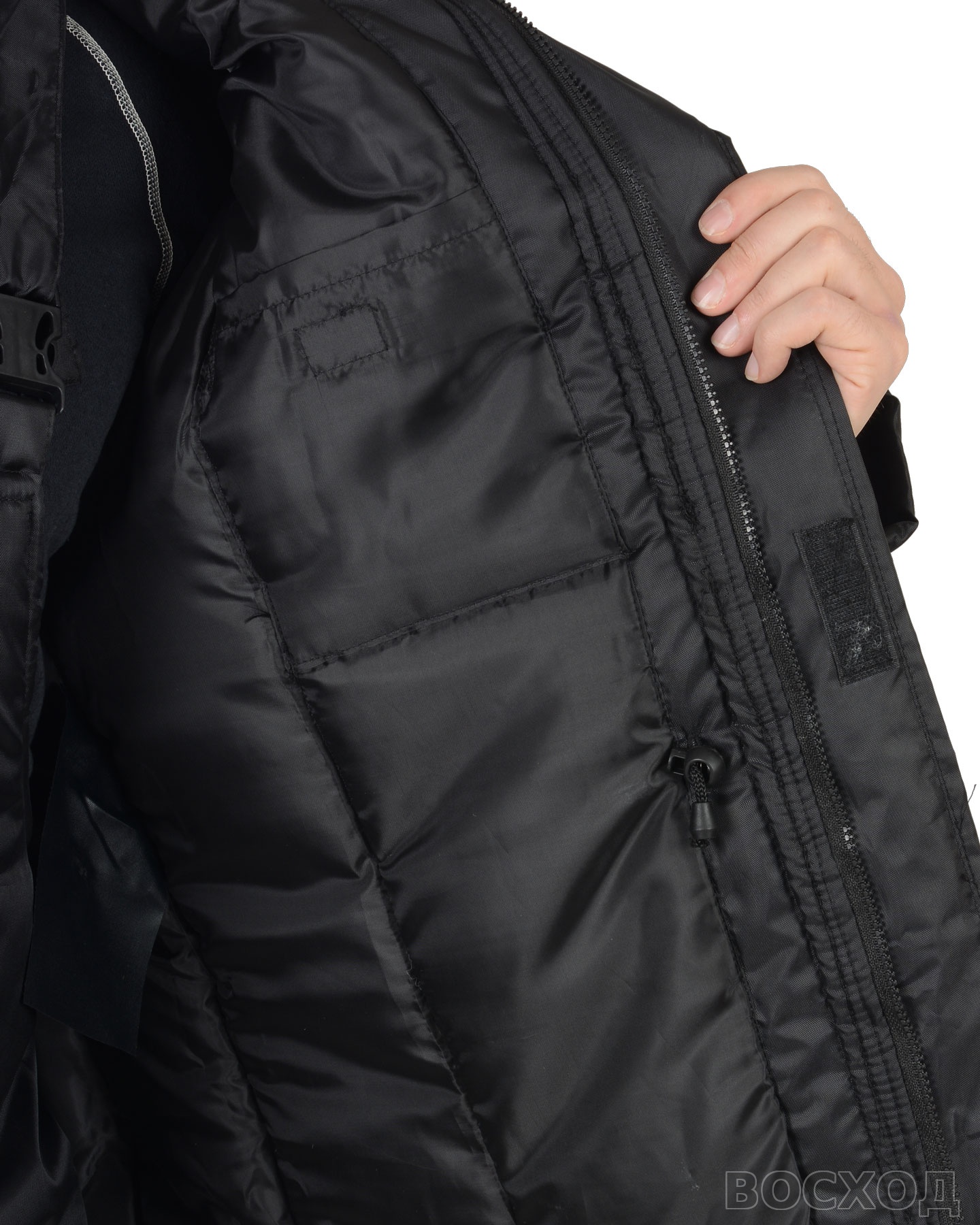 Костюм СИРИУС-БЕЗОПАСНОСТЬ куртка, п/к черный