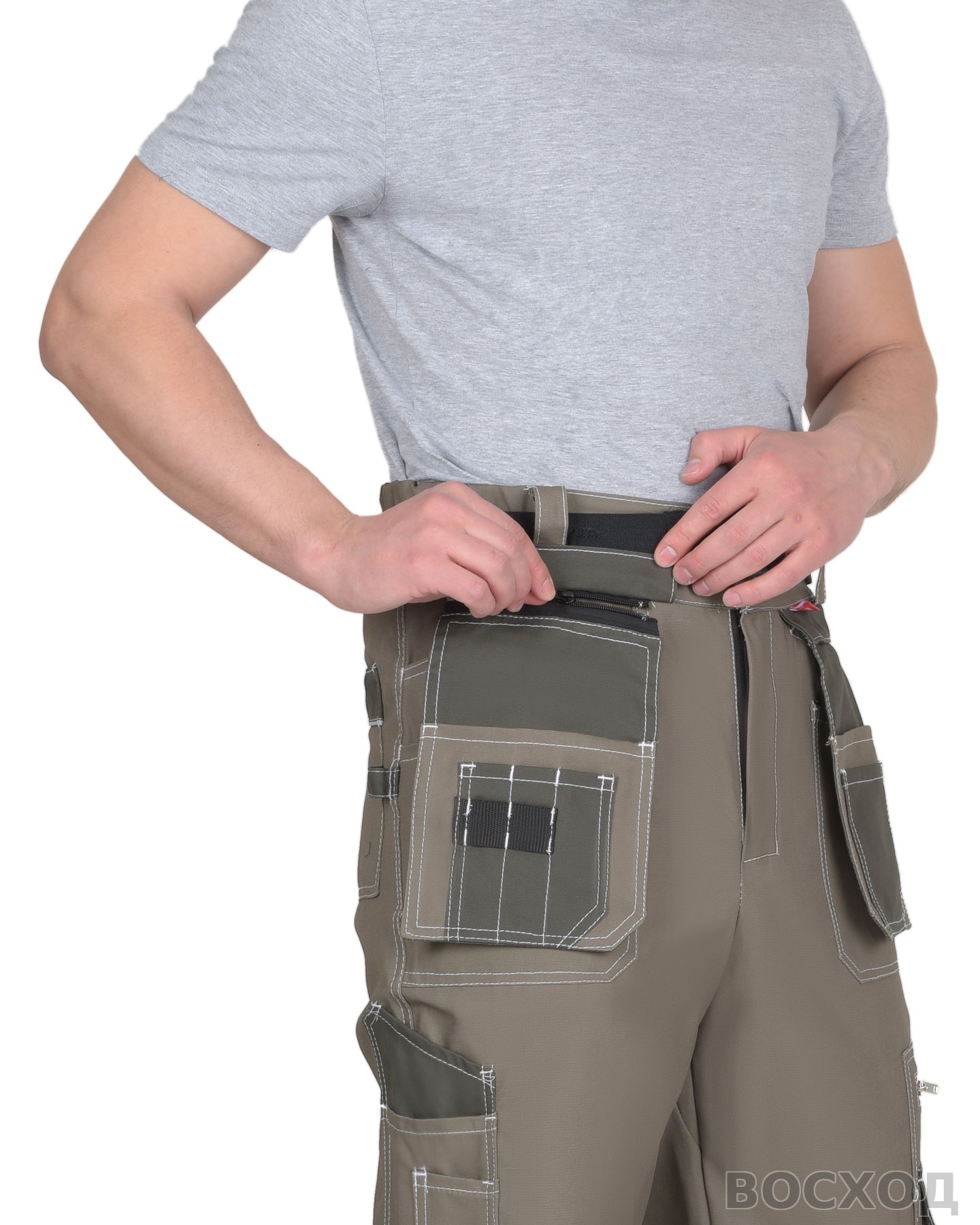 Брюки СИРИУС-ТОКИО т. с хаки 100%х/б пл. 265 г/кв.м