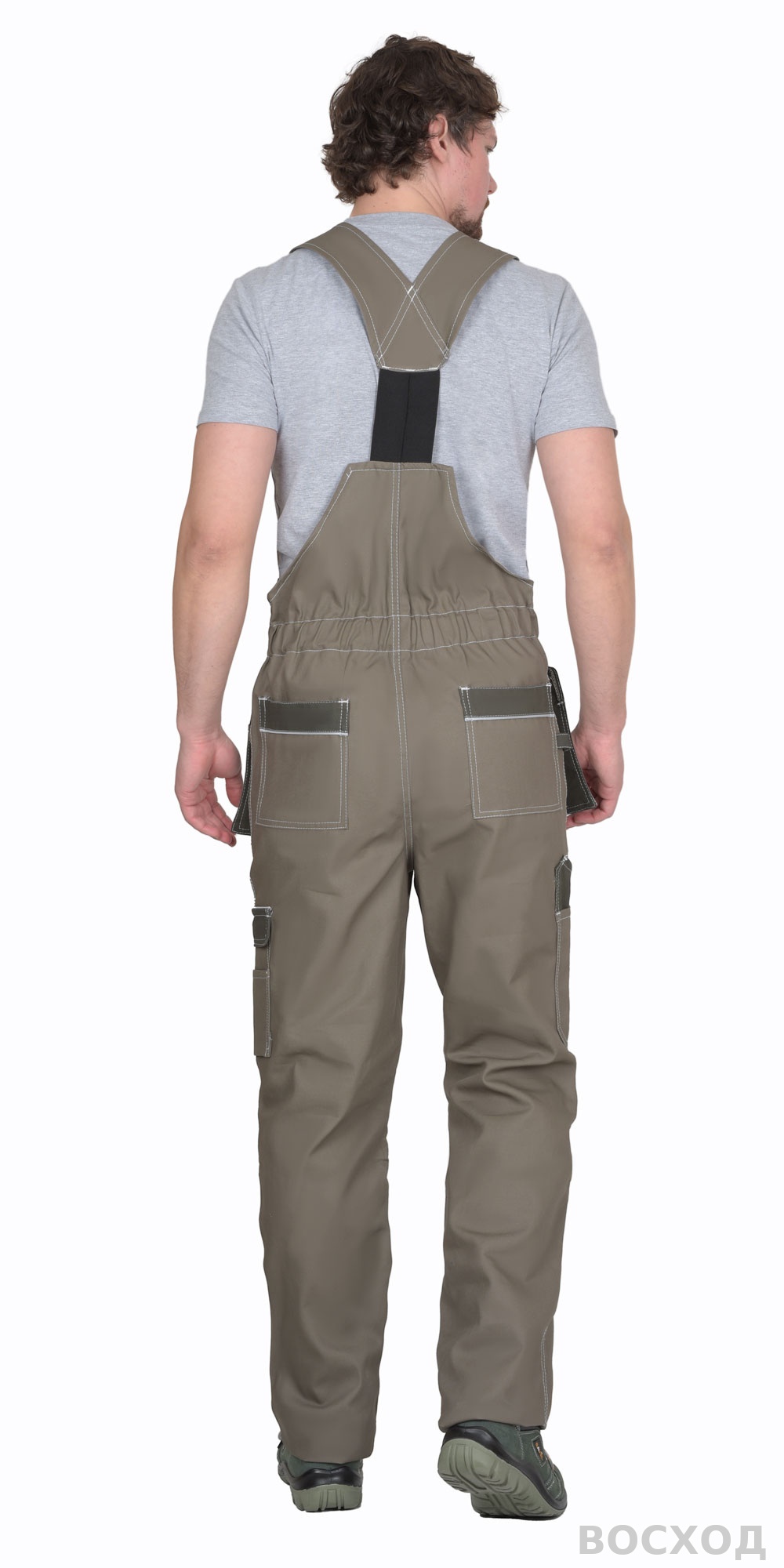 Полукомбинезон СИРИУС-ТОКИО т. с хаки 100%х/б пл. 265 г/кв.м