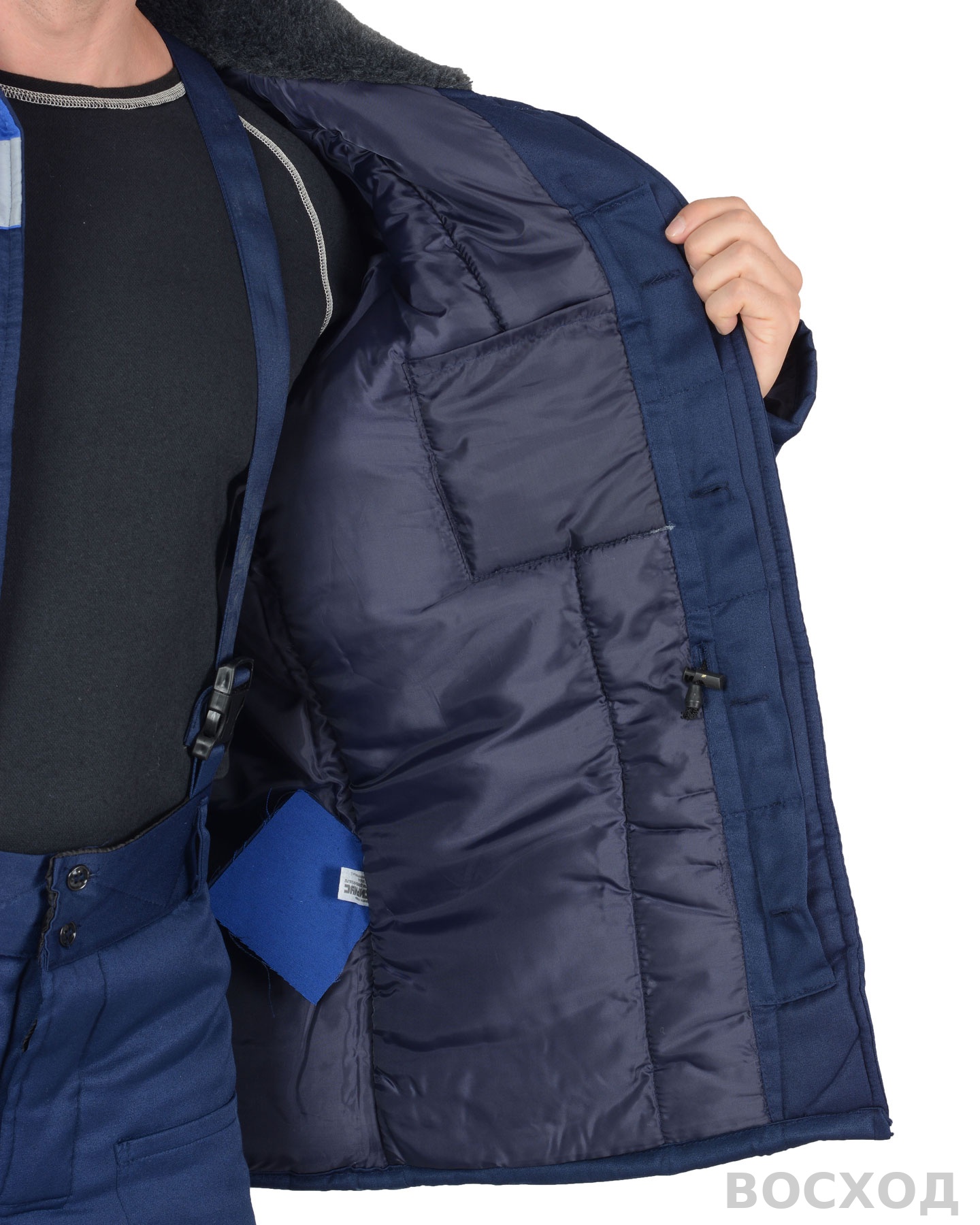 Костюм СИРИУС-БРИГАДИР куртка, брюки, с васильковым и СОП