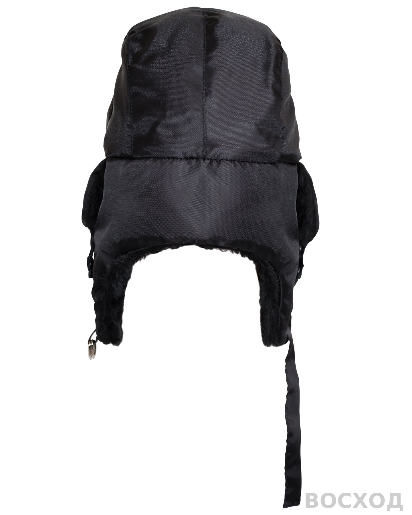 Шапка-ушанка "ЕВРО плюс" черная (тк. Оксфорд) - изображение 2