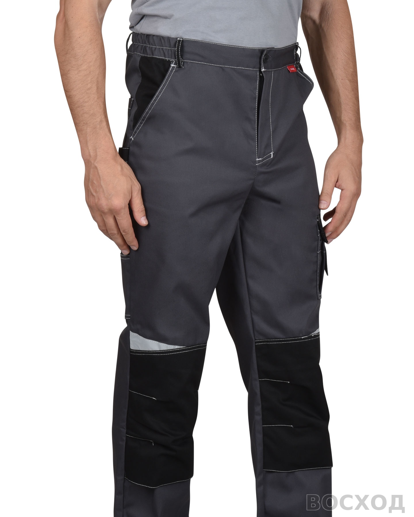 Костюм СИРИУС-ФАВОРИТ-МЕГА мужской летний, куртка и брюки, с черным, СОП