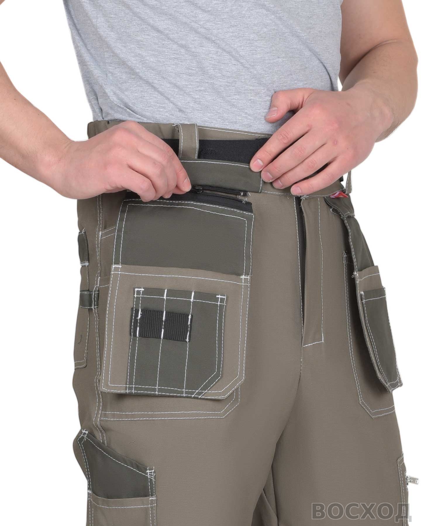 Костюм СИРИУС-ТОКИО куртка, брюки т. песочный с хаки 100%х/б пл. 265 г/кв.м