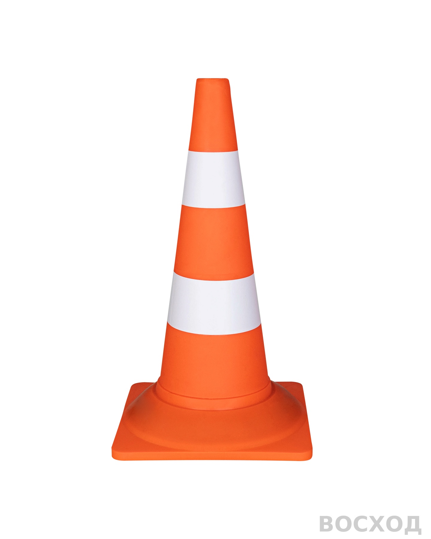Конус сигнальный дорожный КС-2,4 520 мм с утяжелителем, две белых полосы