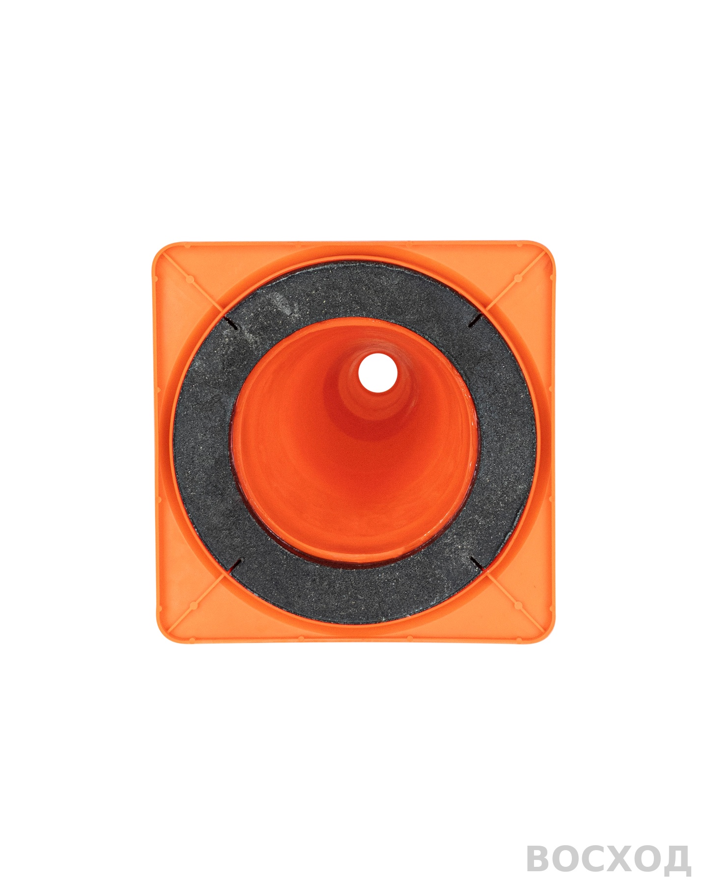 Конус сигнальный дорожный КС-2,4 520 мм с утяжелителем, две белых полосы