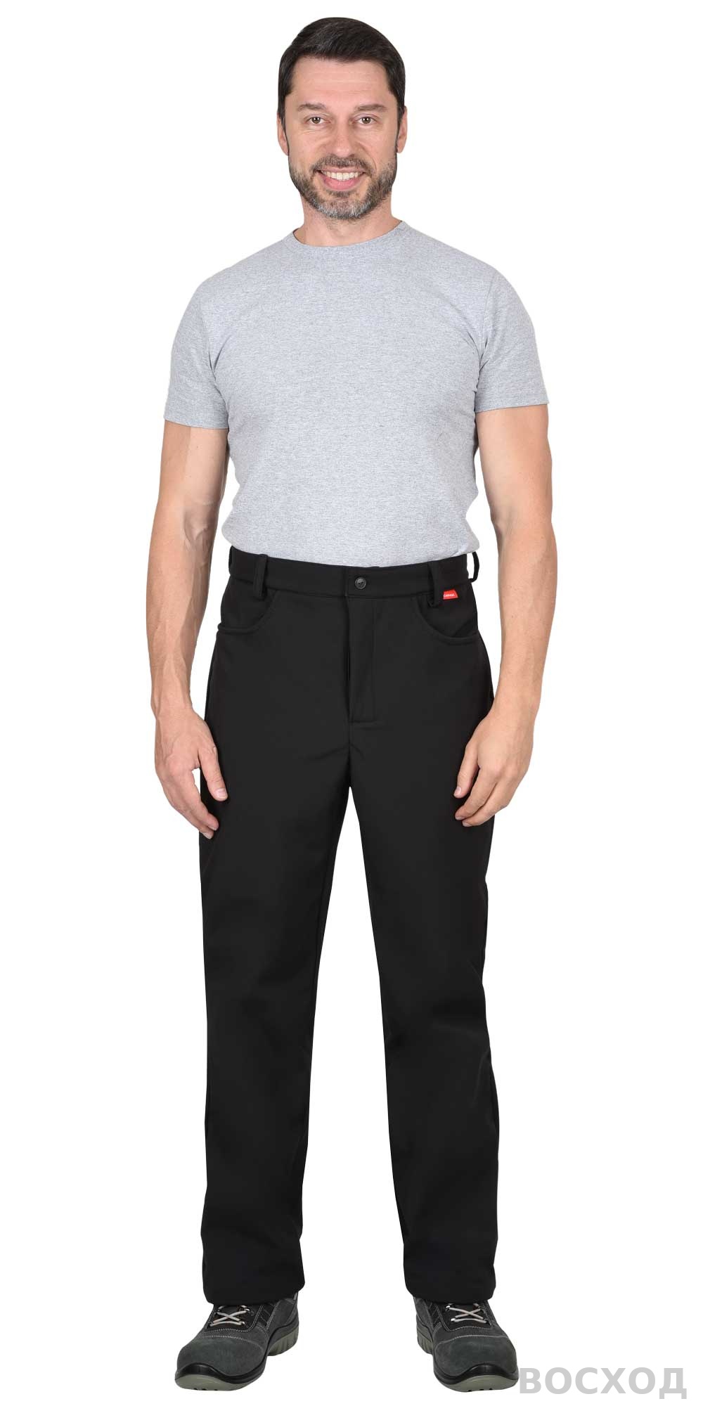 Брюки СИРИУС-АЗОВ черный софтшелл пл 350 г/кв.м