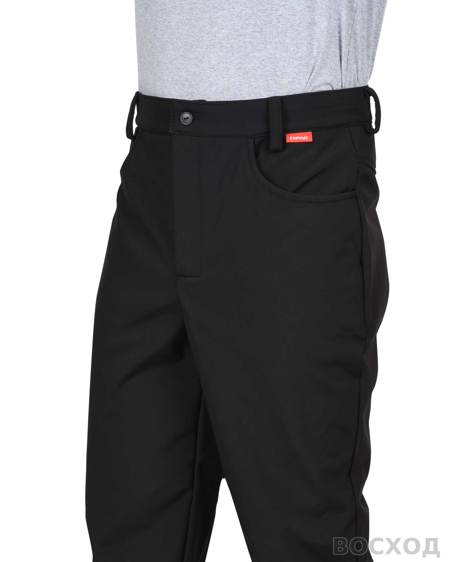 Брюки СИРИУС-АЗОВ черный софтшелл пл 350 г/кв.м