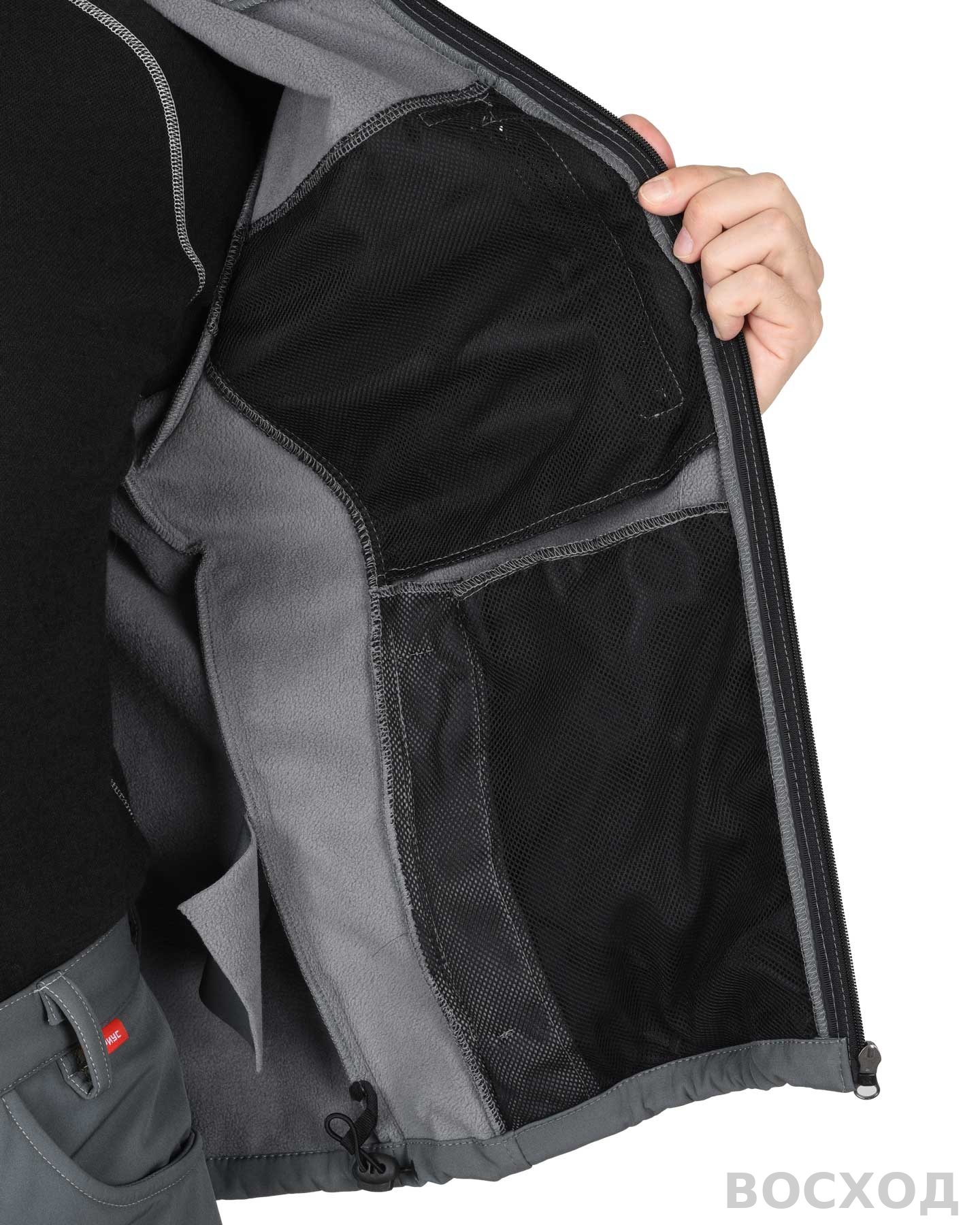 Куртка СИРИУС-АЗОВ с капюшоном софтшелл пл 350 г/кв.м