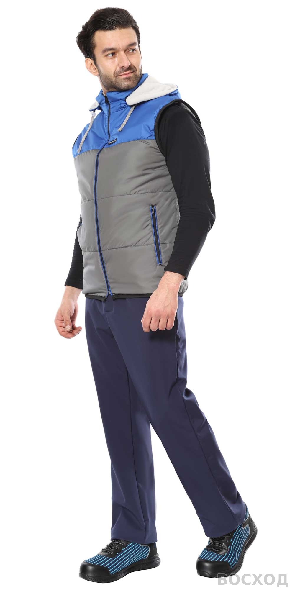 Жилет СИРИУС-ДРАЙВ (на подкладке флис) с васильковым