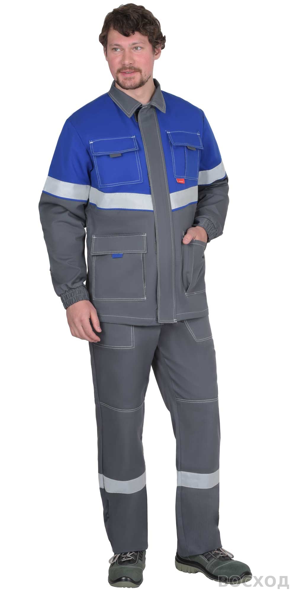 Костюм СИРИУС-САМОТЛОР-РОСС куртка, брюки с вас, 80% х/б, 20% п/э, антист. нить 250 г/кв.