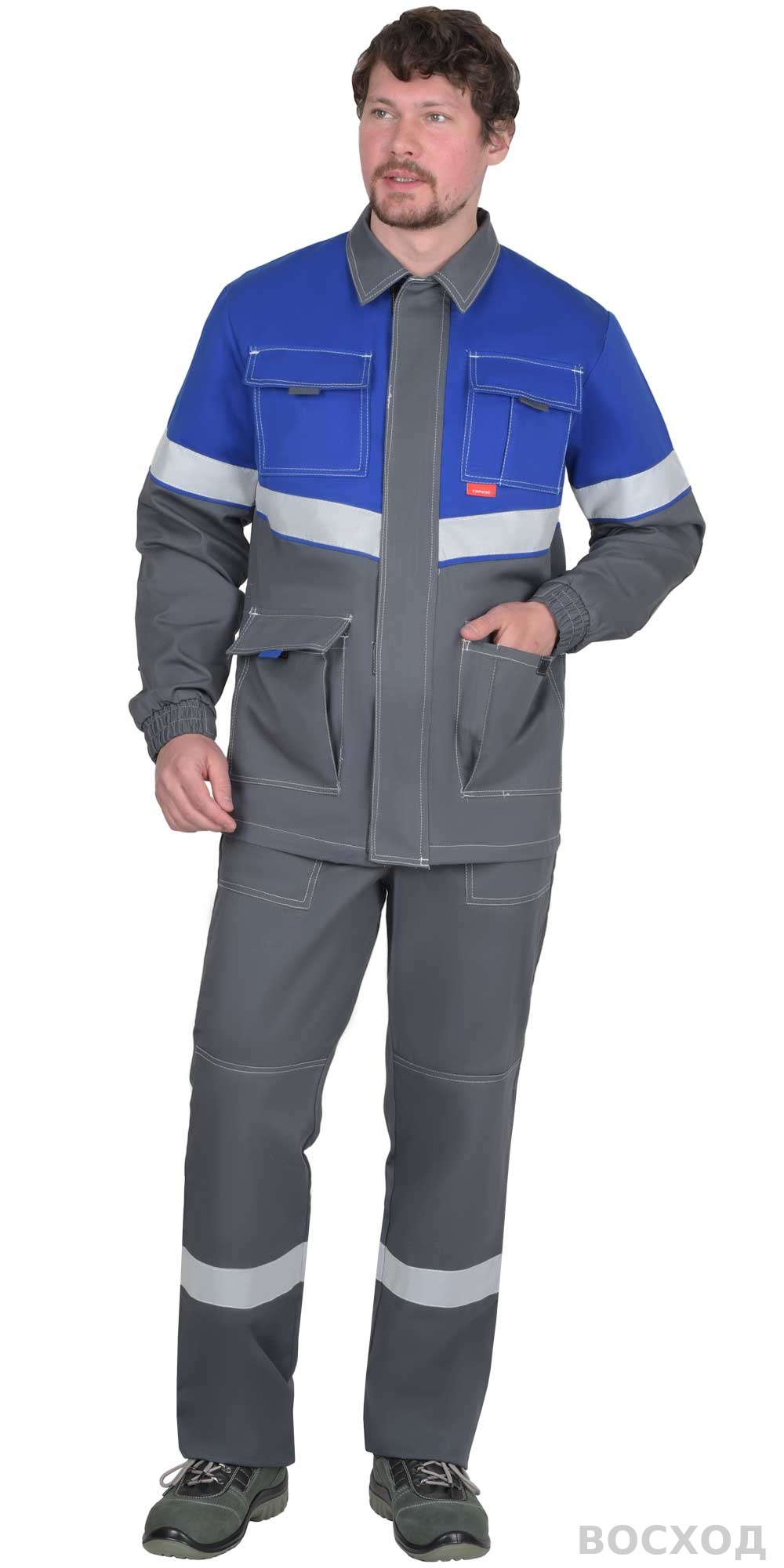 Костюм СИРИУС-САМОТЛОР-РОСС куртка, брюки с вас, 80% х/б, 20% п/э, антист. нить 250 г/кв.