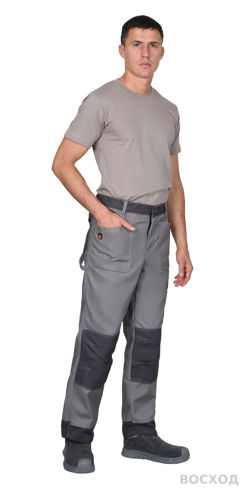 Брюки СИРИУС-ВЕСТ-ВОРК ср. с т.серым пл. 275 г/кв.м