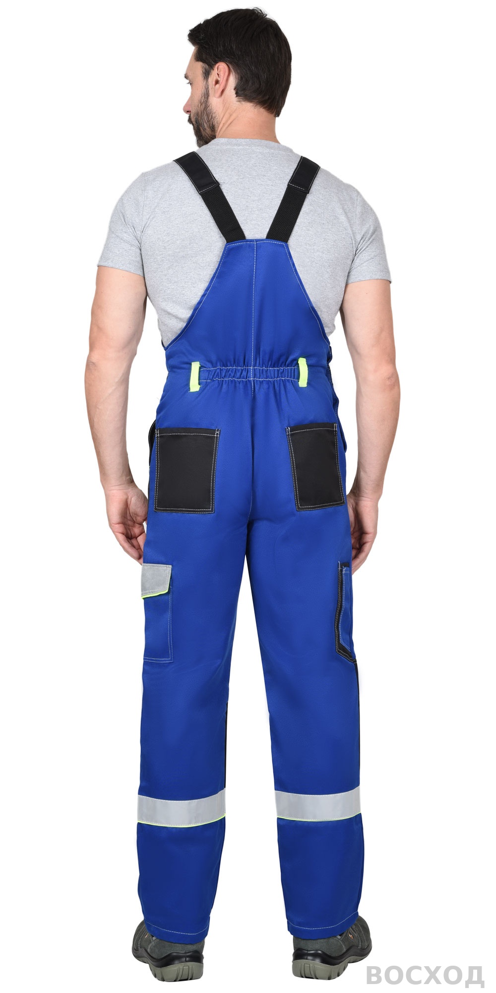 Костюм СИРИУС-ПОЛИНОМ куртка, п/к василек с черным и СОП 50 мм