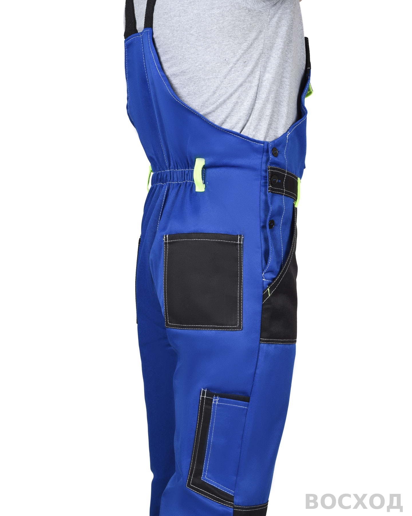 Костюм СИРИУС-ПОЛИНОМ куртка, п/к василек с черным и СОП 50 мм