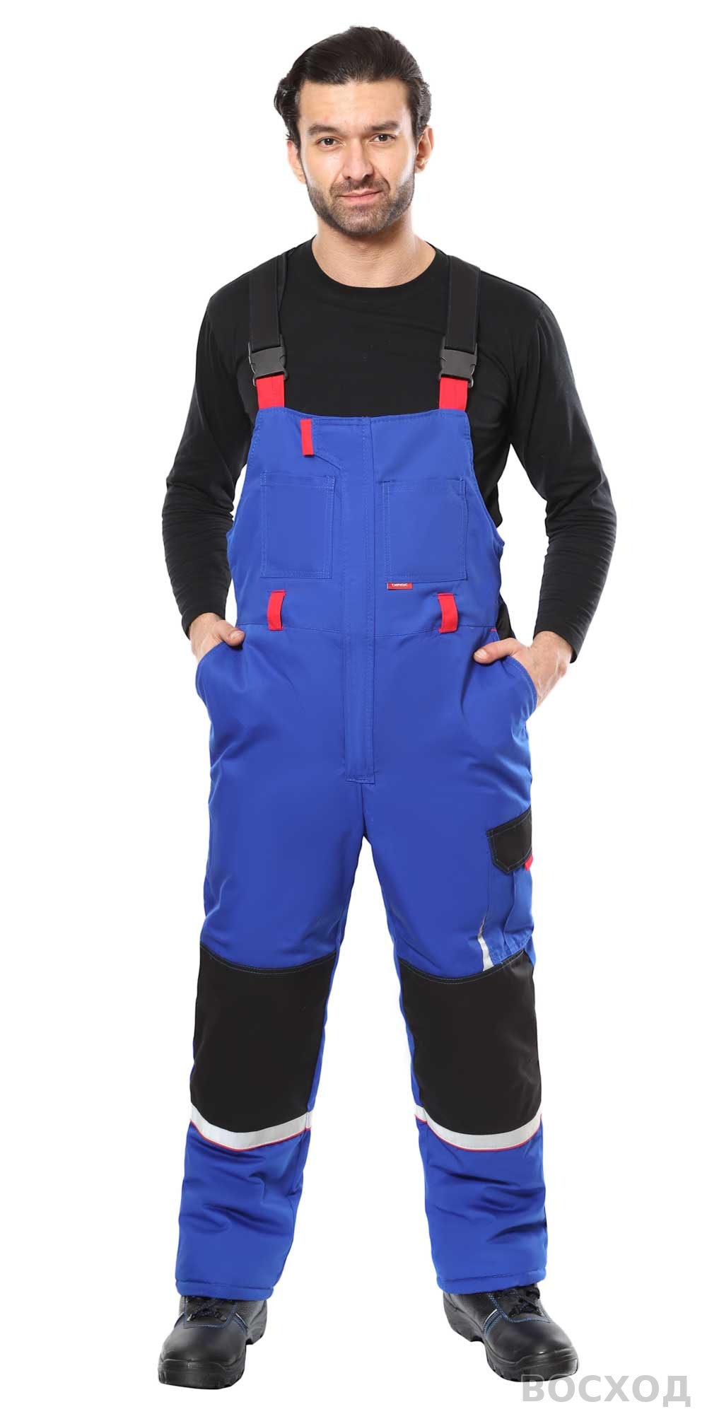 Костюм СИРИУС-СТАН зимний: куртка, п/к с черным и красным