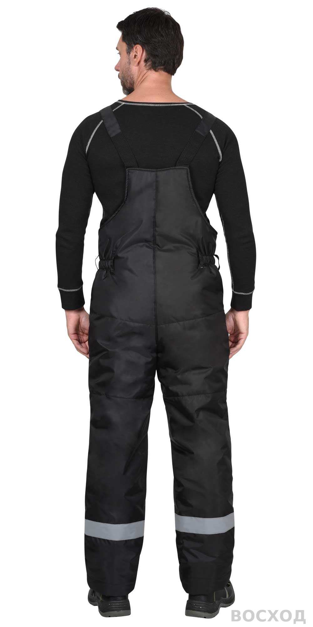 Полукомбинезон мужской зимний универсальный, черный, СОП 50мм