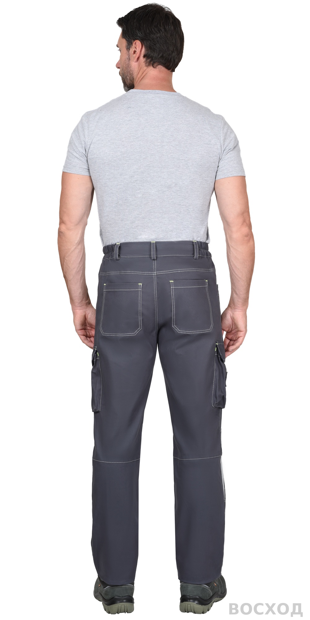 Брюки СИРИУС-ДЖЕТ т. с синим тк. стрейч с ВО