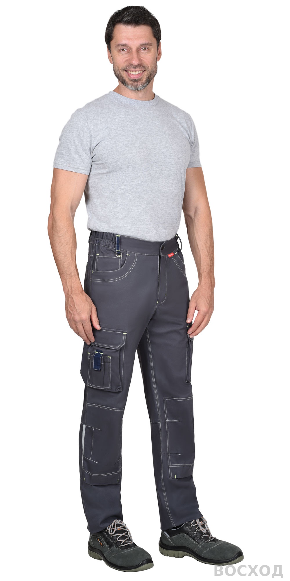 Брюки СИРИУС-ДЖЕТ т. с синим тк. стрейч с ВО