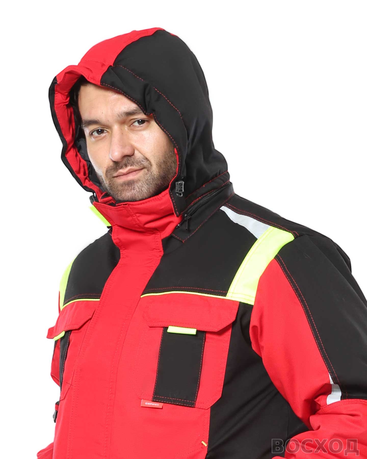 Костюм СИРИУС-СТАН куртка, п/к, с черным и лимонной отделкой