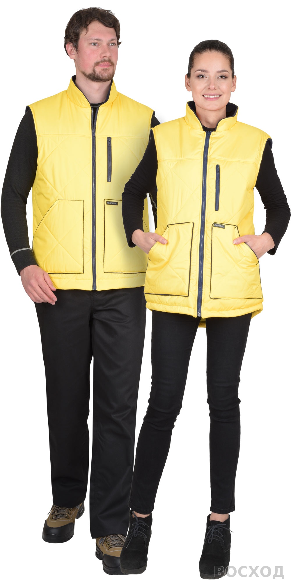 Жилет СИРИУС-ЕВРОПА удлиненный (на подкладке флис синий)