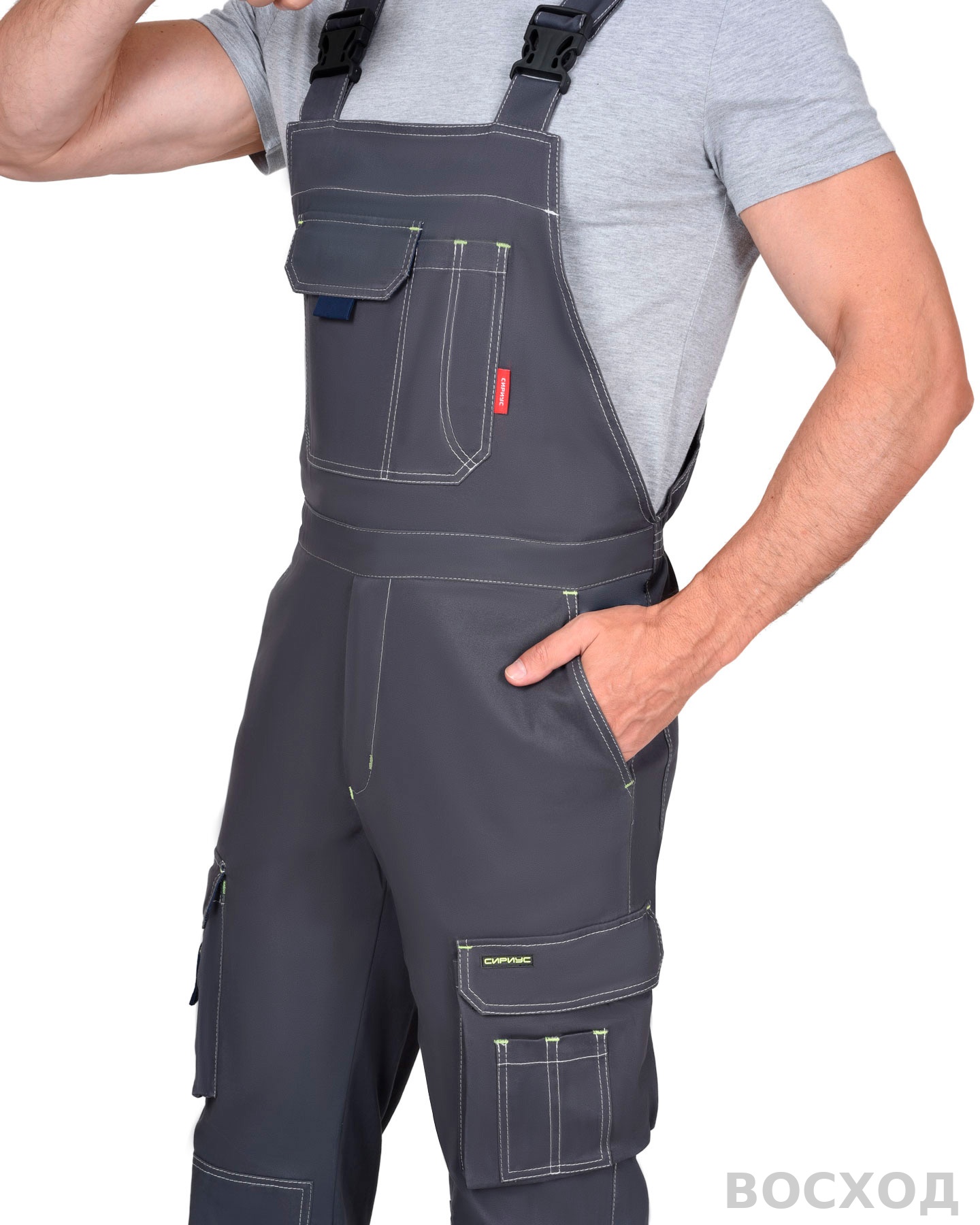 Костюм СИРИУС-ДЖЕТ куртка, полукомбинезон т- с синим тк. мех. стрейч с ВО