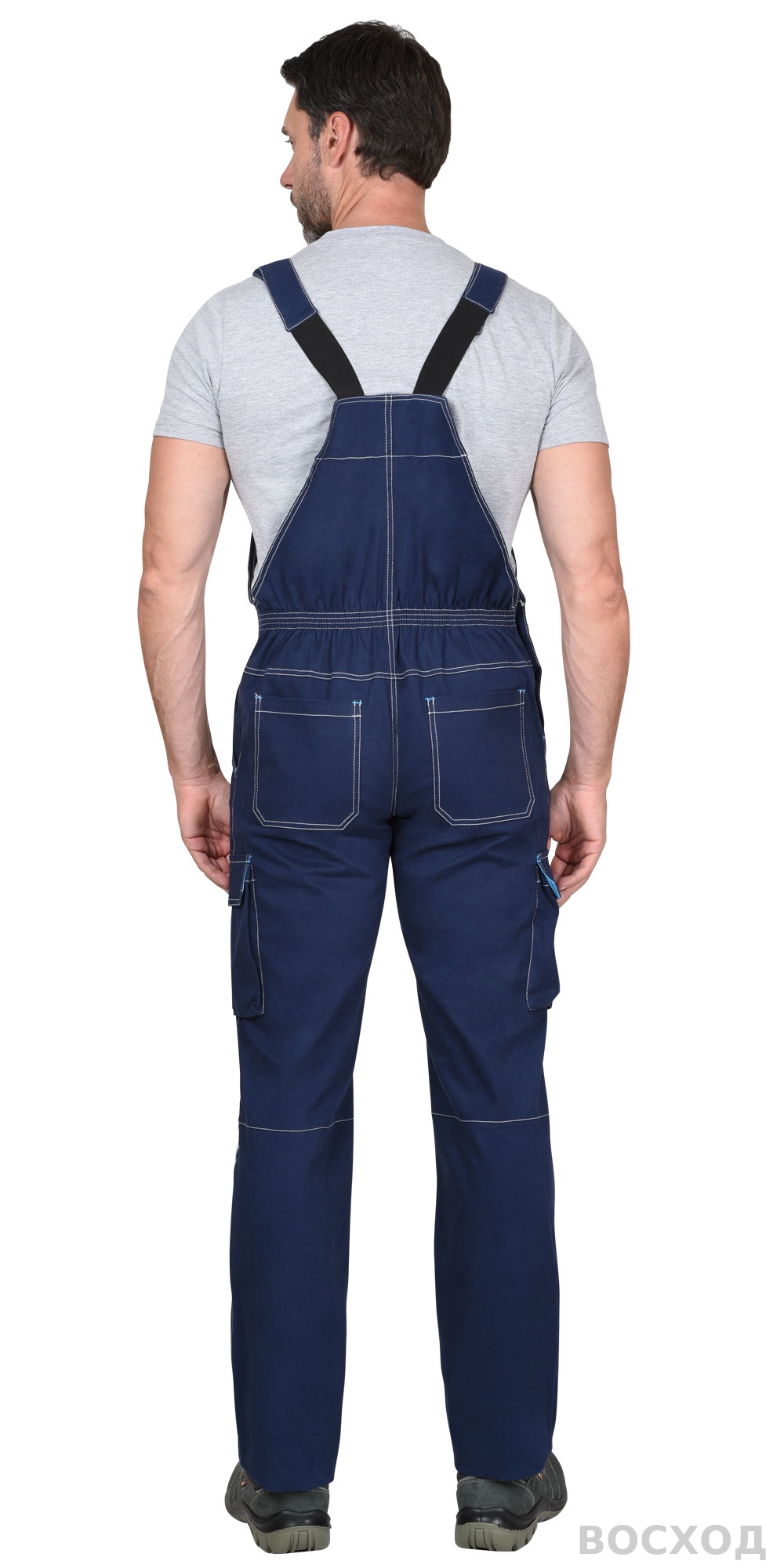 Костюм СИРИУС-ДЖЕТ куртка, полукомбинезон с голубым тк. мех. стрейч с ВО