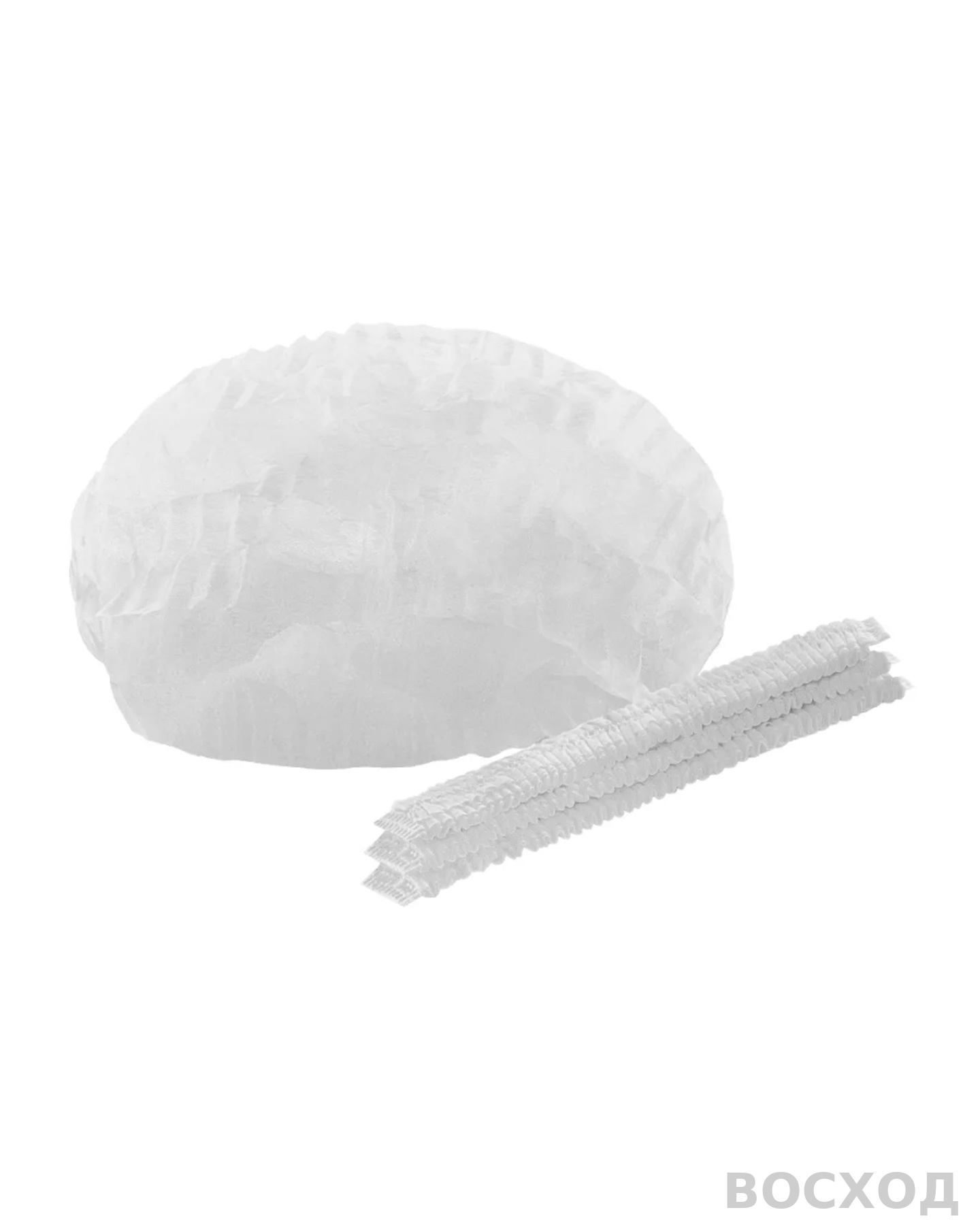 Шапочка одноразовая Шарлотта (спандбонд) белая, (упак.100 шт.)(НДС 20%)