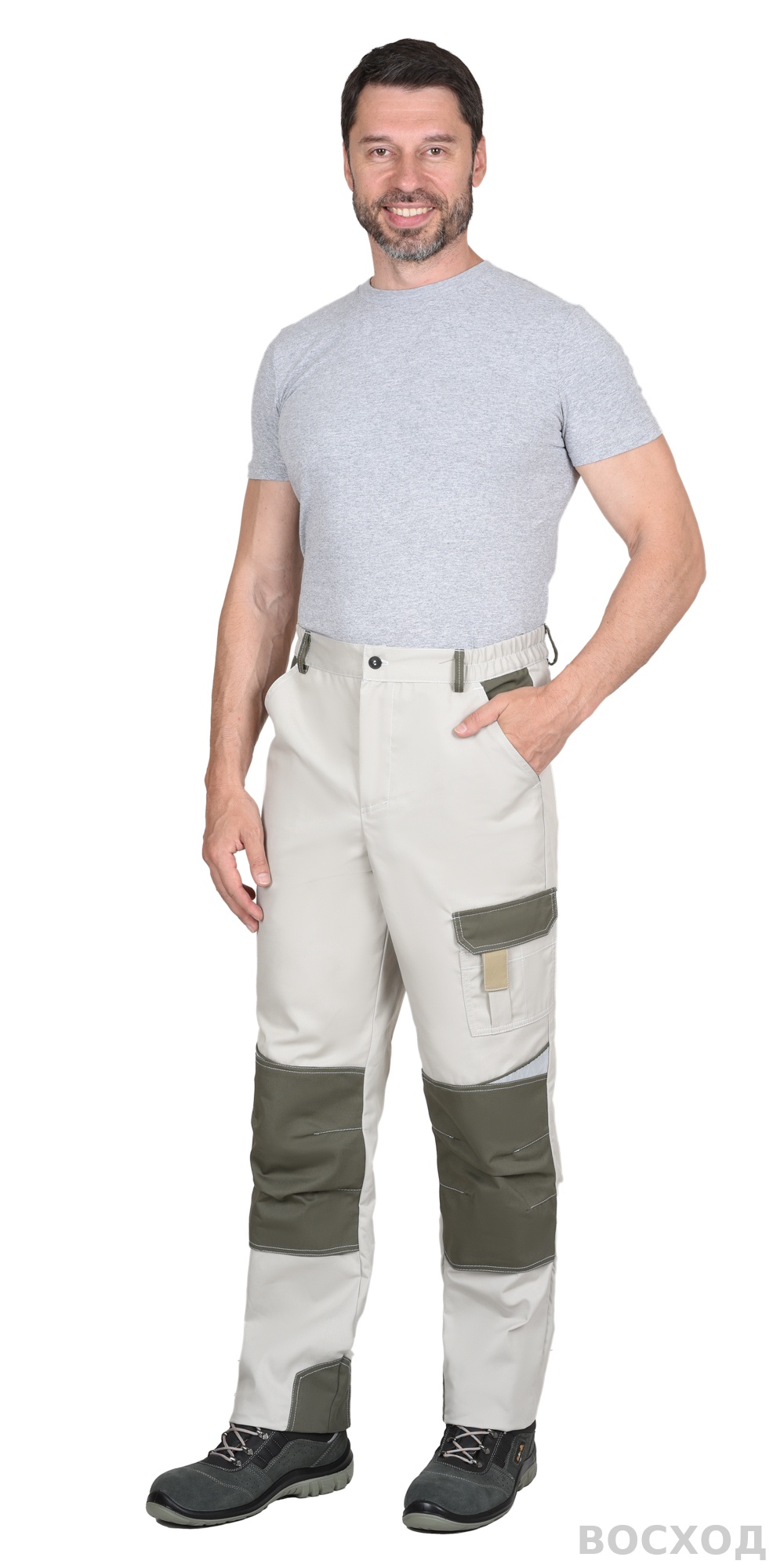 Костюм СИРИУС-КАСПИЙ куртка, брюки, с оливой, песочным и СОП