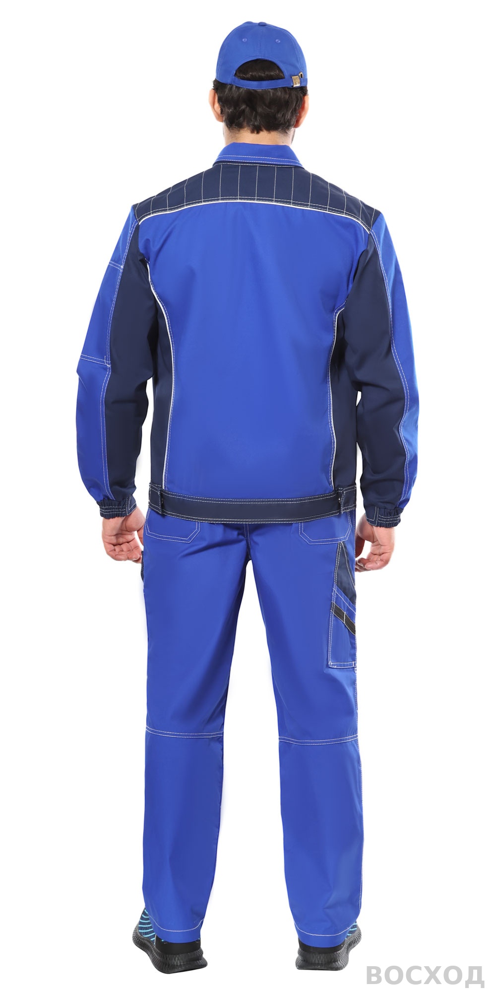 Костюм СИРИУС-ПРЕСТИЖ куртка, брюки, с синим