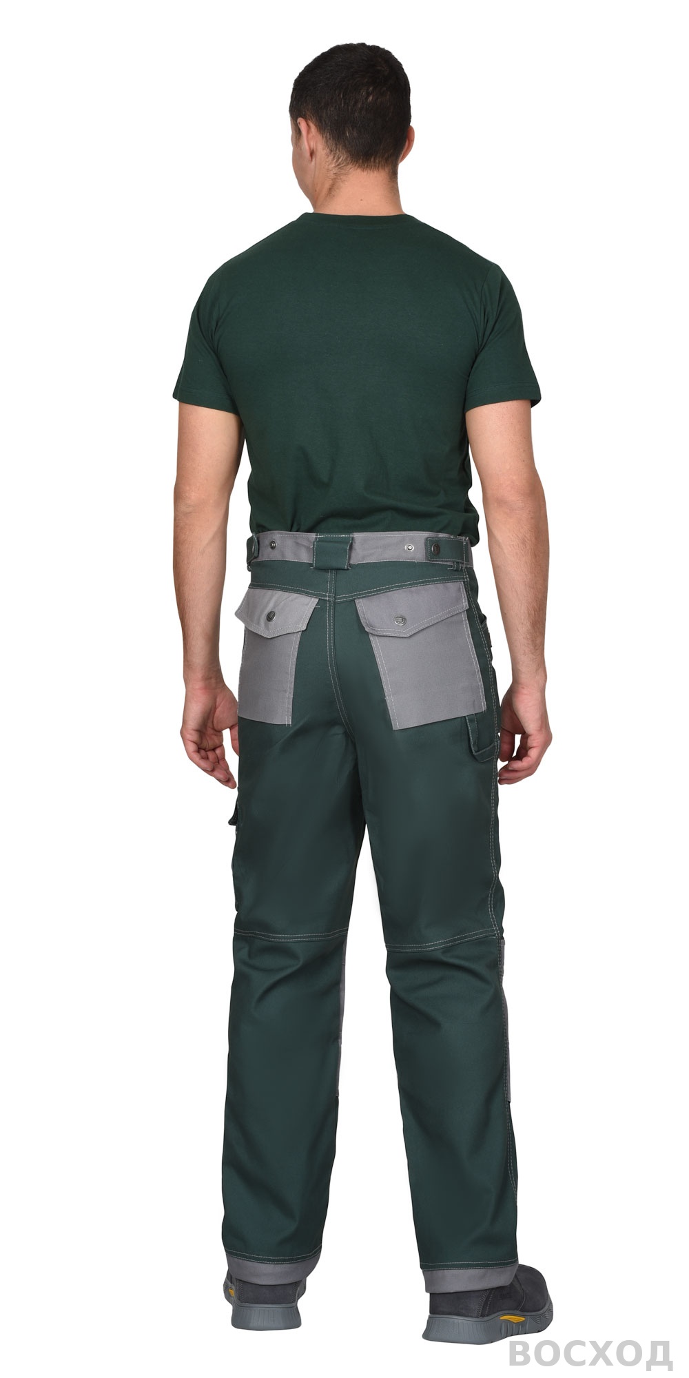 Брюки СИРИУС-ВЕСТ-ВОРК зеленые со ср. серым