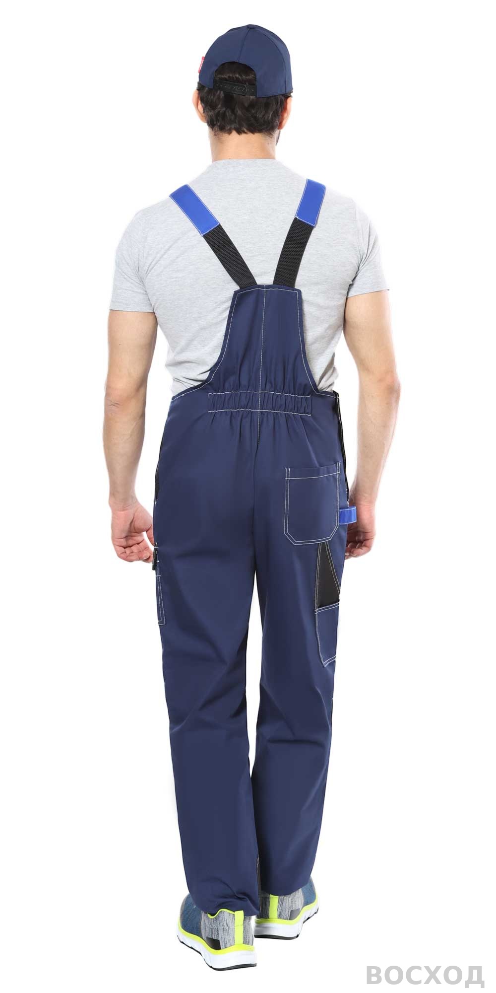 Полукомбинезон СИРИУС-ФАВОРИТ-МЕГА т. с черным и васильковым, СОП