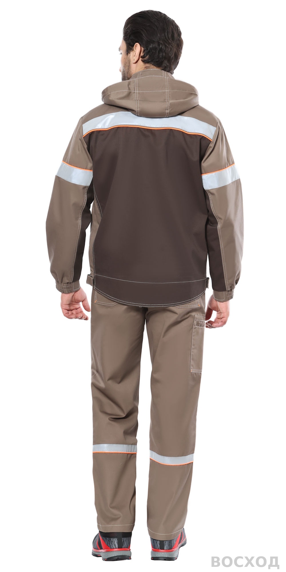 Костюм СИРИУС-РОДОС куртка, полукомбинезон св. с т.коричневым