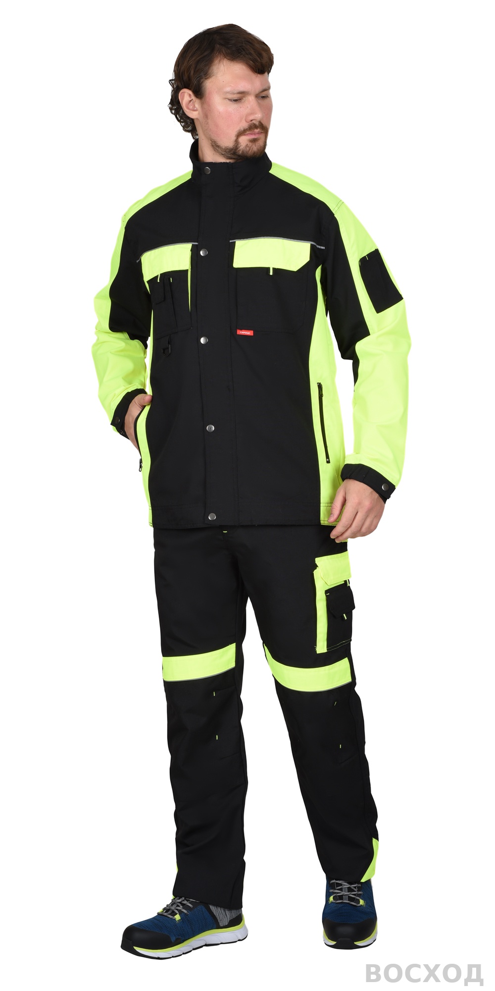 Куртка СИРИУС-ОНИКС черный с лимонным