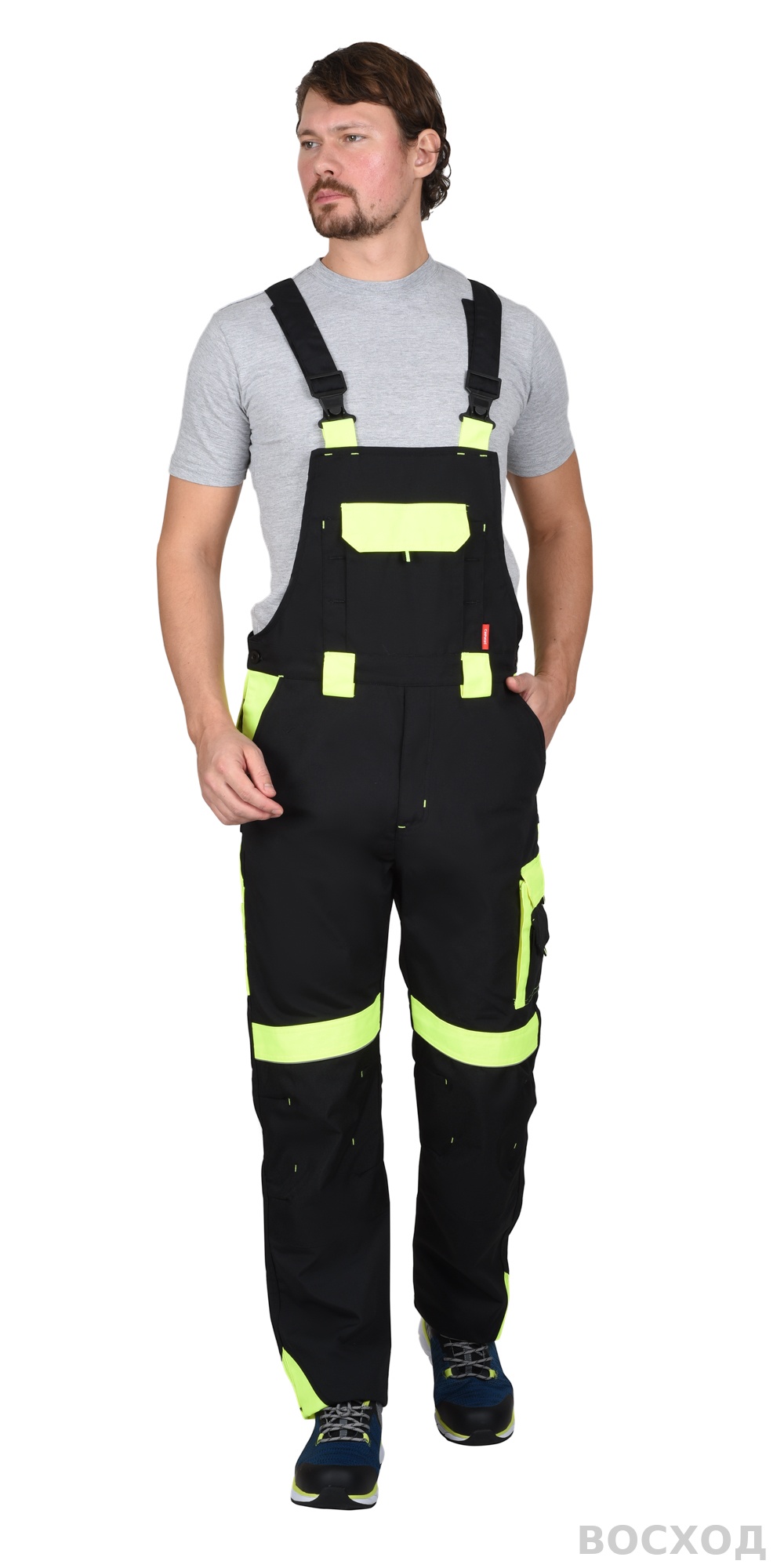 Полукомбинезон СИРИУС-ОНИКС черный с лимонным