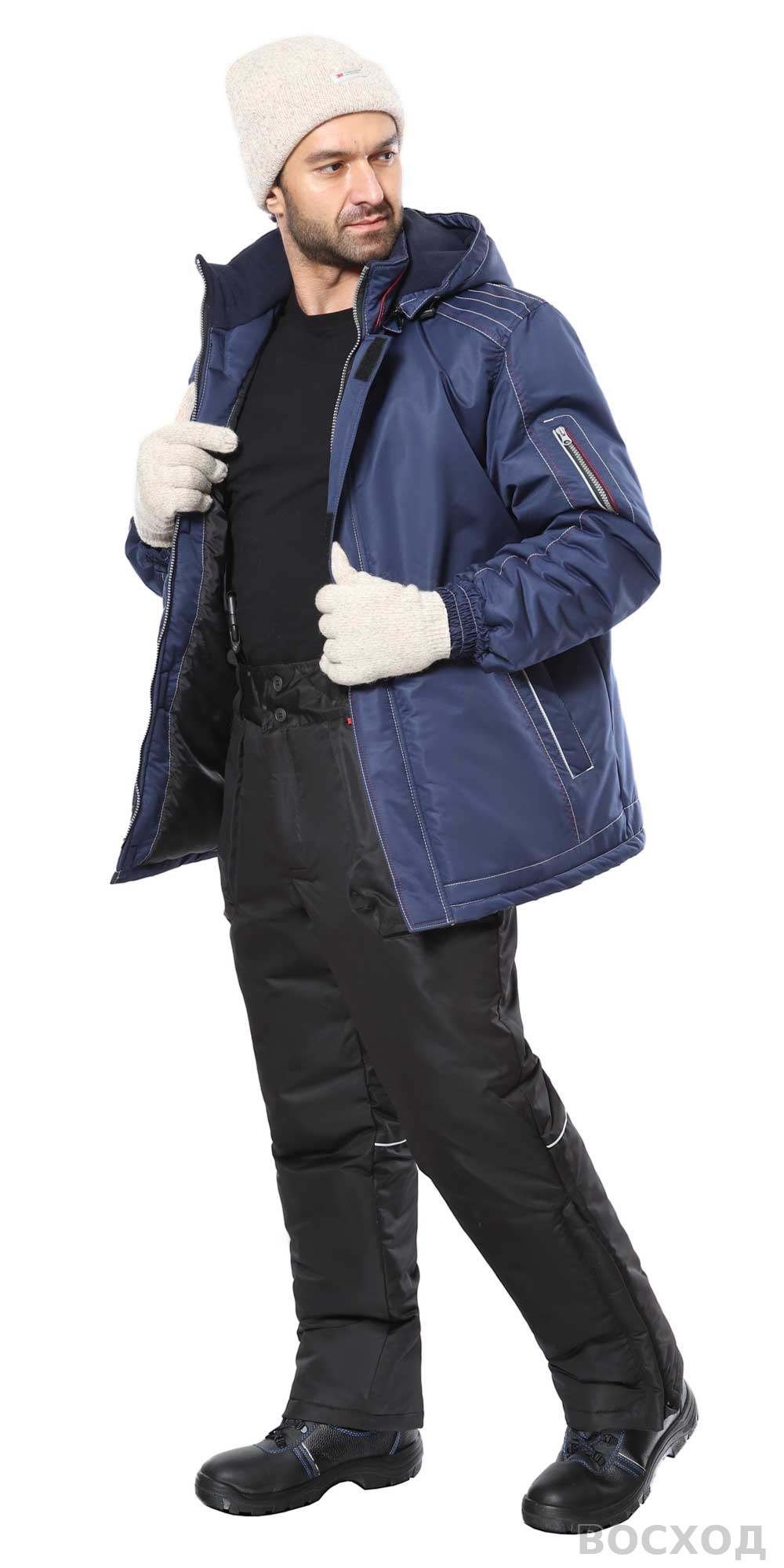 Костюм СИРИУС-АЛЕКС зимний: куртка, брюки, темно-, тк.Таслан